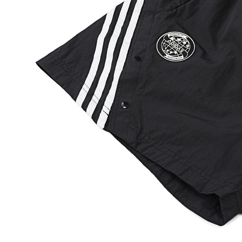 Adidas Breathable Mesh Stripe Casual Shorts Women Bottoms Black JC8650