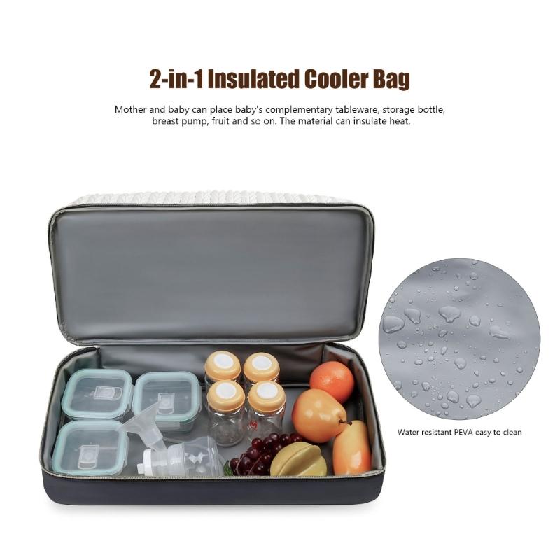 Spacious Two Tie Diaper Bag with Multifunction Compartments multifunction Large mother Diaper Bag Upgrades for Moms Travel