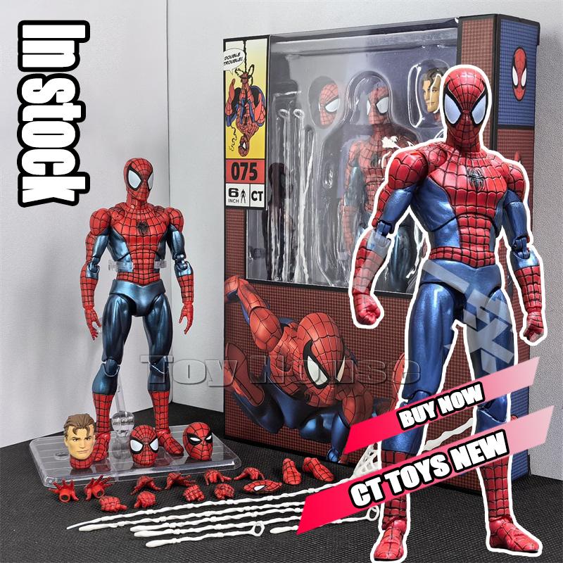 In Stock Full Range Ct Toys Spiderman Mafex 143 Ben Reilly Comic Ver The Amazing Spider-Man 001 Anime Action Figure Toys Gift