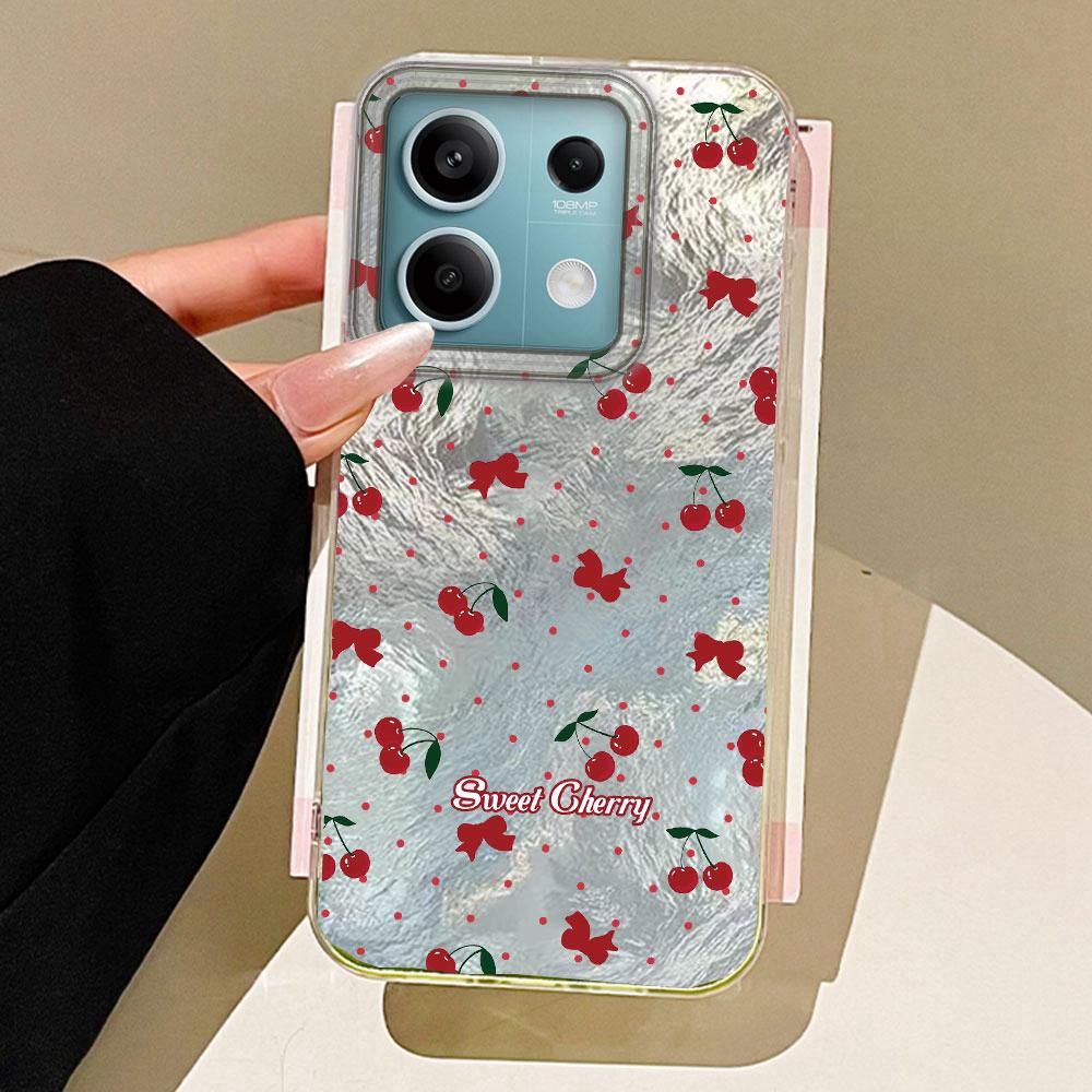 

Watermelon Cherry Fruits Glacier Texture Phone Case for Xiaomi Mi 13T 14T Pro 11 Lite NE 5G Shell Silicone Back Bags TPU Cover Xiaomi 13T білий