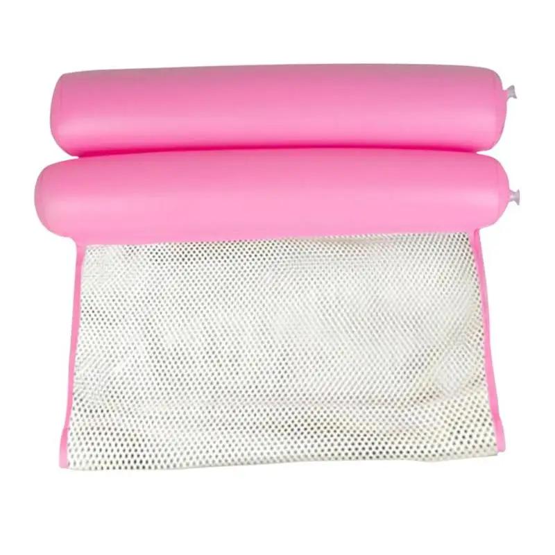 Water Hammock In Air Mattress Swimming Pool Beach Lounger Floating Sleeping Cushion Foldable Inflatable Air Mattress Bed Chair