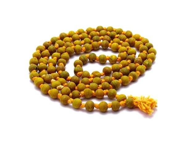 Чётки из Куркумы (108 шариков), Haldi Mala, Kalyan Puja