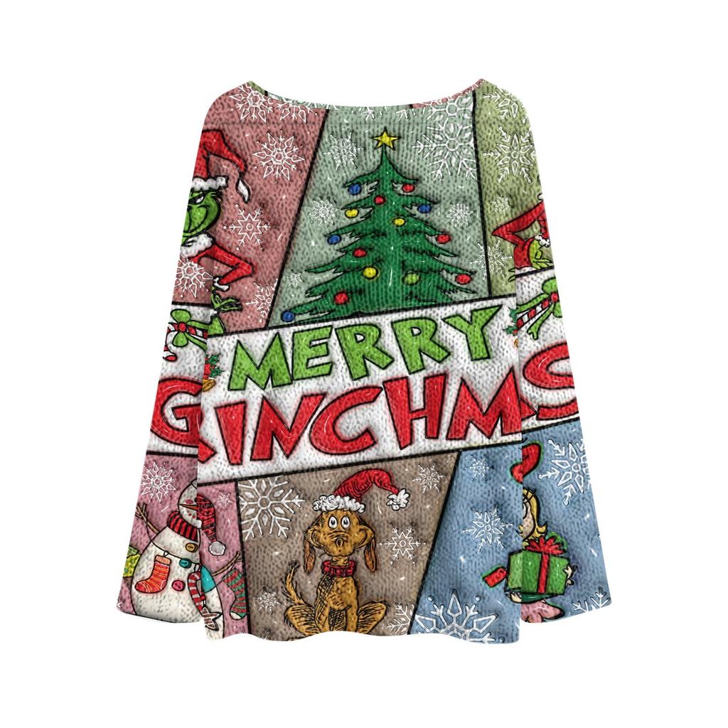 Christmas Sweatshirts For Women Knit Sweater Cute Shirt Fall Crewneck Pullover Tops