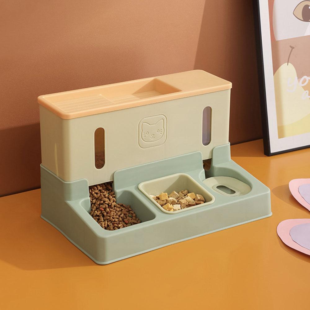 

2024 Новая кормушка для кошек, автоматический дозатор воды для домашних животных, миска двойного назначения, автоматическая комбинированная кормушка