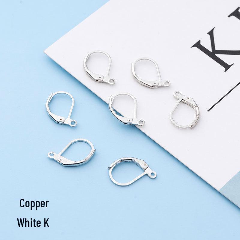 DIY D-Shaped Copper Earring Hooks - Handmade Accessories & Semi-Finished Clasps