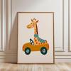 Circus Monkey Wall Art Birthday Party Decor Playful Kids Room Art Nursery Safari Animal Poster Lion Giraffe Dog Prints Pictures