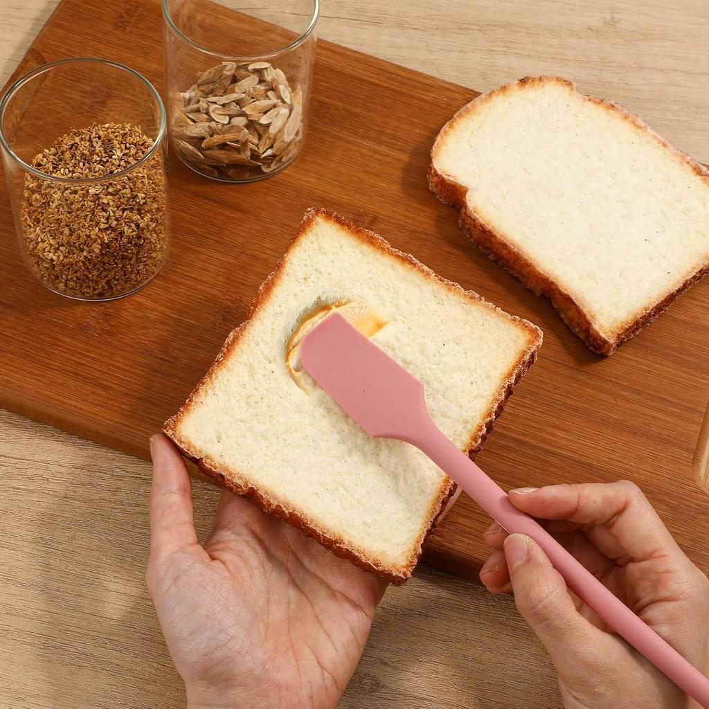 4-piece set of long handle double-head silicone small scraper (multi-color) kitchen pastry silicone scraper