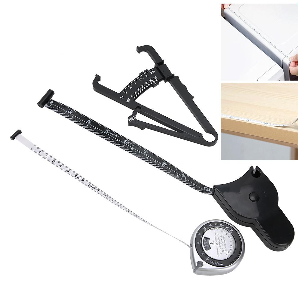 Body Fat Tester Retractable Waist Measuring Tape BMI Measuring Tool Weight Loss Caliper