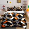 Geometric Art Deco Pattern Design Duvet Cover Set With 3D Printing Design Soft Polyester Bedding Set All-Season Comfort