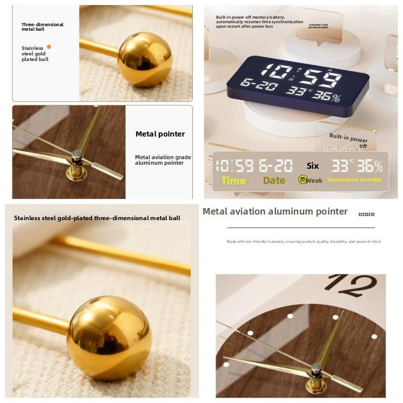 Retro Double Sided Corner Wall Clock Living Room Decor Perpetual Calendar Clock Restaurant Mute Digital Hang Clock Home Decor
