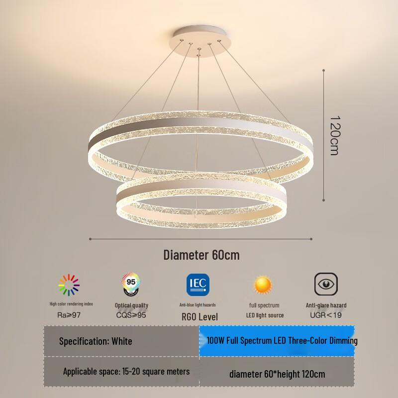 UOSU Modern Full Spectrum Ring Chandelier