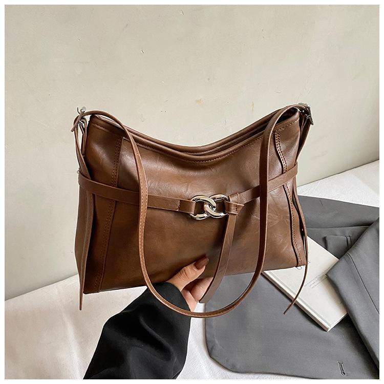 Premium Retro Large-capacity Tote Bag Women's 2025 Winter New Fashion Versatile Popular Shoulder Messenger Bag