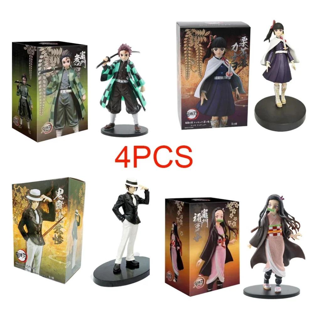 Anime Demon Slayer Figure Kamado Tanjirou Nezuko Action Figures PVC Model Toys Zenitsu Figurine Inosuke Kimetsu No Yaiba Figura