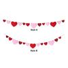 Felt Heart Garland Banner Valentines Day Decoration Art Craft DIY Heart Hanging Garland for Anniversary Bridal Shower Wedding