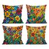 Abstract Flowers Pillowcase Cushions 100% Polyester 45x45cm Throw Pillow Cover Sofa Chair Cushion Cover Pillowslip Home Decor