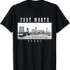 Fort Worth Texas Vintage Skyline Black & White T-Shirt