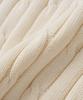 KNITTED Open Collar Pocket Cable Knit Cream