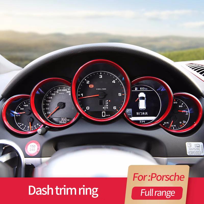 Car Dashboard Decorative Ring For Porsche Macan 911 718 Paramera Cayenne Instrument Panel Modification Ring Accessories