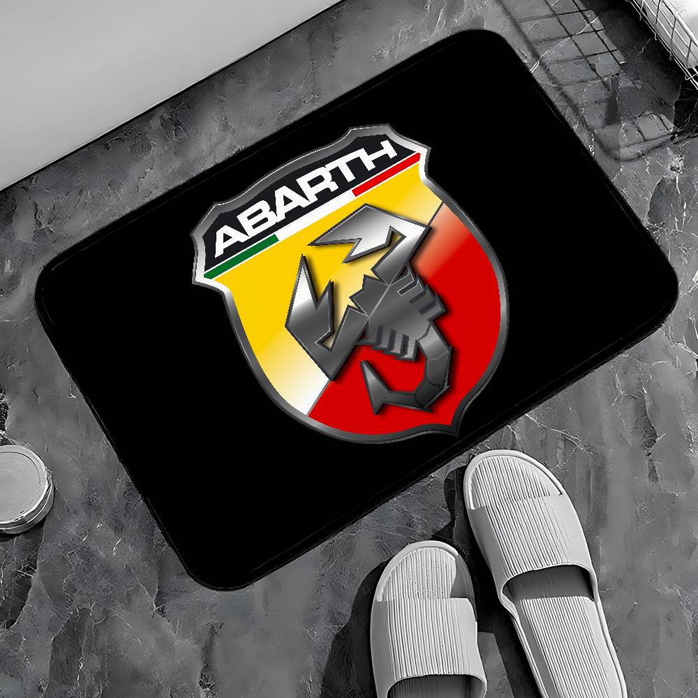 A-Abarths Fiat Entry Door Floor Mat Festive Decorations Carpet Bathroom Anti-slip Mat Entrance Doormat
