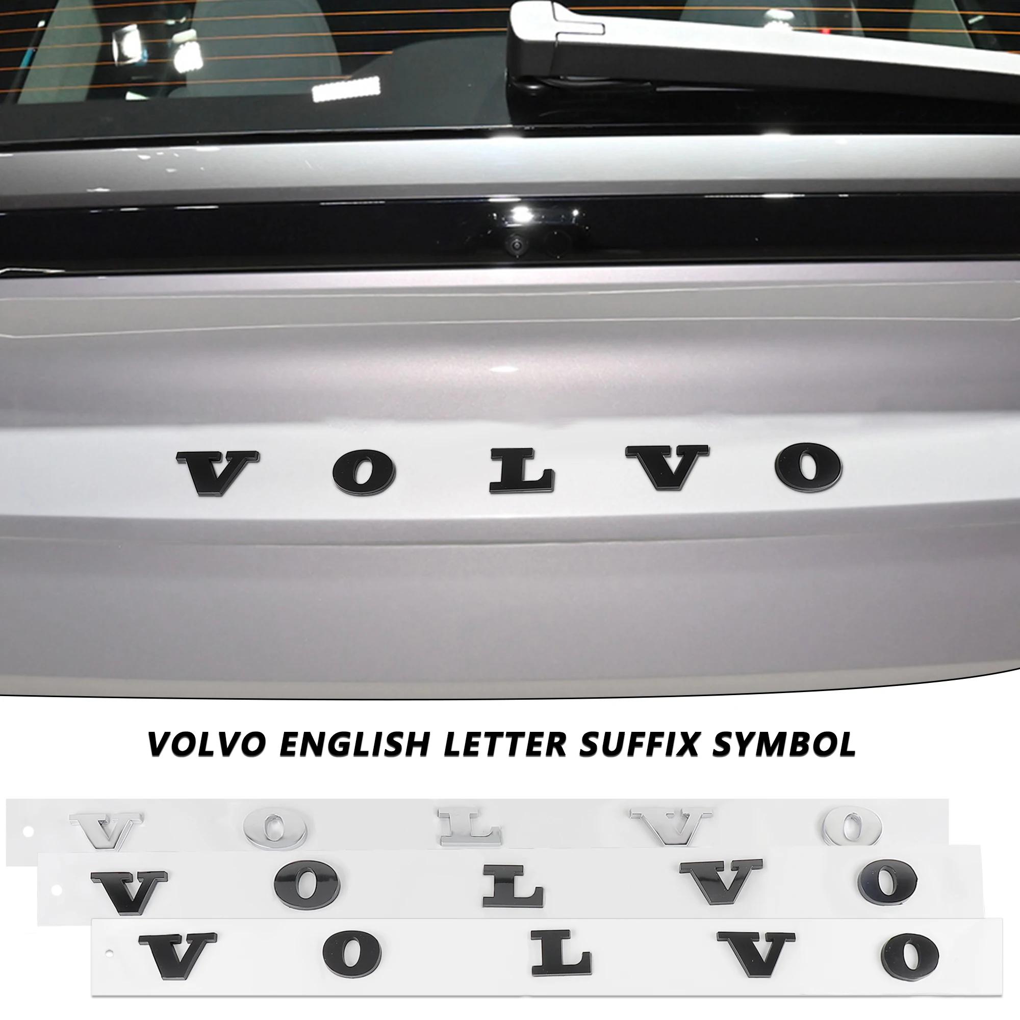 Lettere ABS 3D Emblema Adesivo Badge per Bagagliaio Posteriore Portellone Laterale Parafango Auto per Decorazione Auto VOLVO argento
