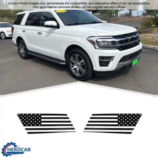 2X Rear Window Glass Panel Decor Sticker Cover Decal For Ford Expedition Max 18+