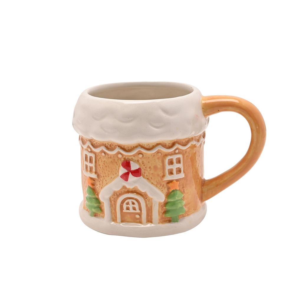 Santa & Friends Ceramic Mug - Gingerbread House