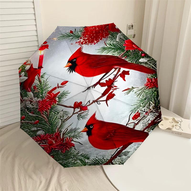 

1PC Cardinal Umbrella-8-Rib Reinforced, Automatic Open, Lightweight & Durable, Fashion Accessory for Outdoor, H0392