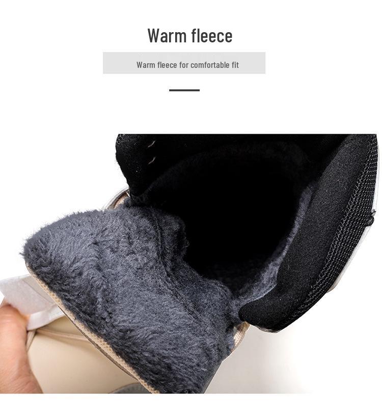 Women's Winter High-Top Cotton Snow Boots, Thick-Soled with Plus Velvet, Large Size.