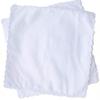 6pcs/Cotton handkerchief fan-shaped pocket square towel white 30cm