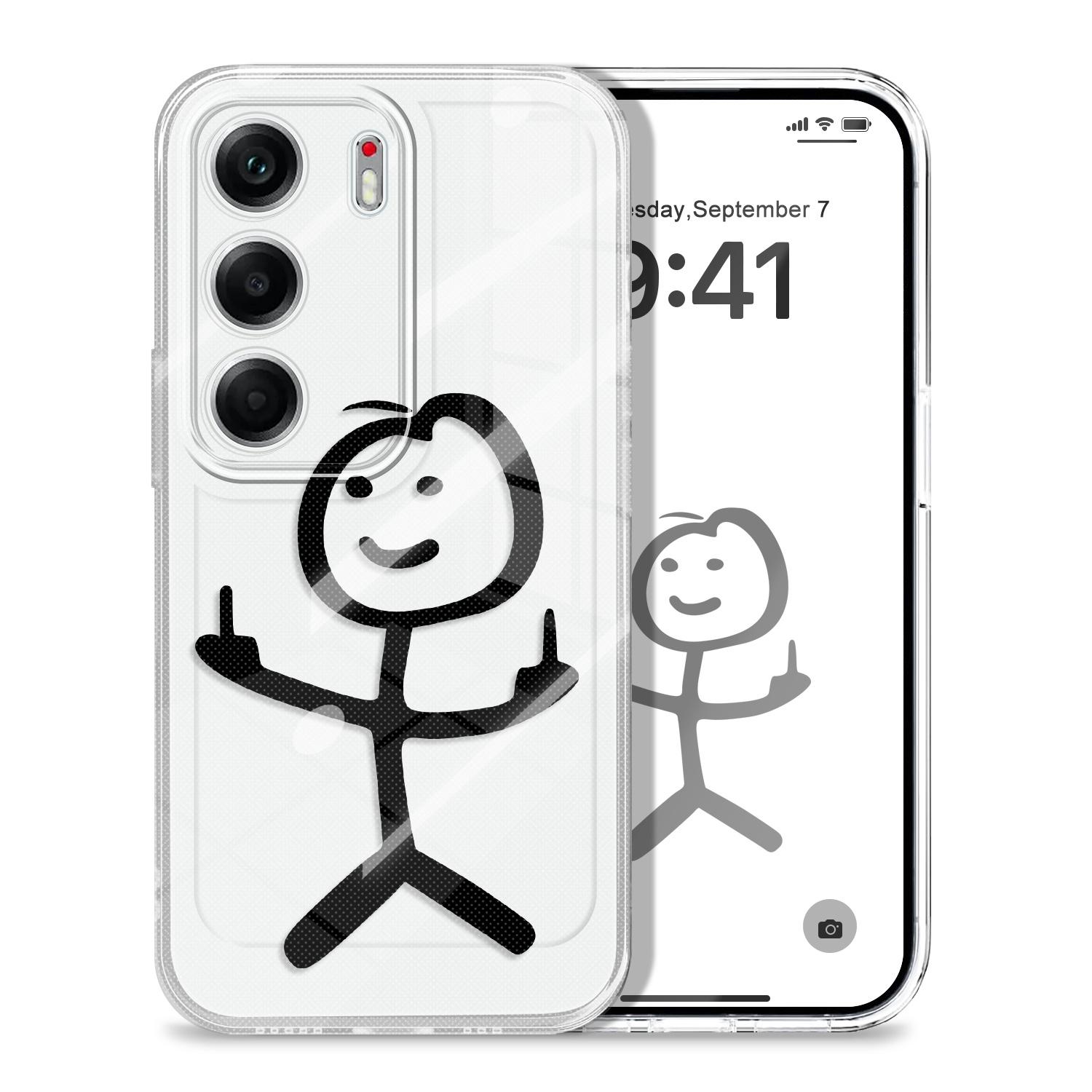 

Simple Line Figure Transparent Phone Case For Tecno Spark 30 30C 20 10 Pova 7 4 Pro Plus Ultra GO Tecno Camon 40 Pro 5G TPU Cov Tecno Pova 7 5G прозорий