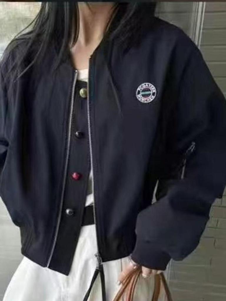 2025 Trendy Women's Casual Baseball Jacket - High-End, Age-Reducing, Stylish Short Coat for Spring/Autumn