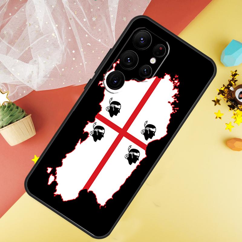 

Flag of Sardinia Phone Case For Samsung Galaxy S26 S25 Ultra S23 FE S21 S20 S22 S24 Ultra S10 Plus Cover Coque Galaxy S21 FE