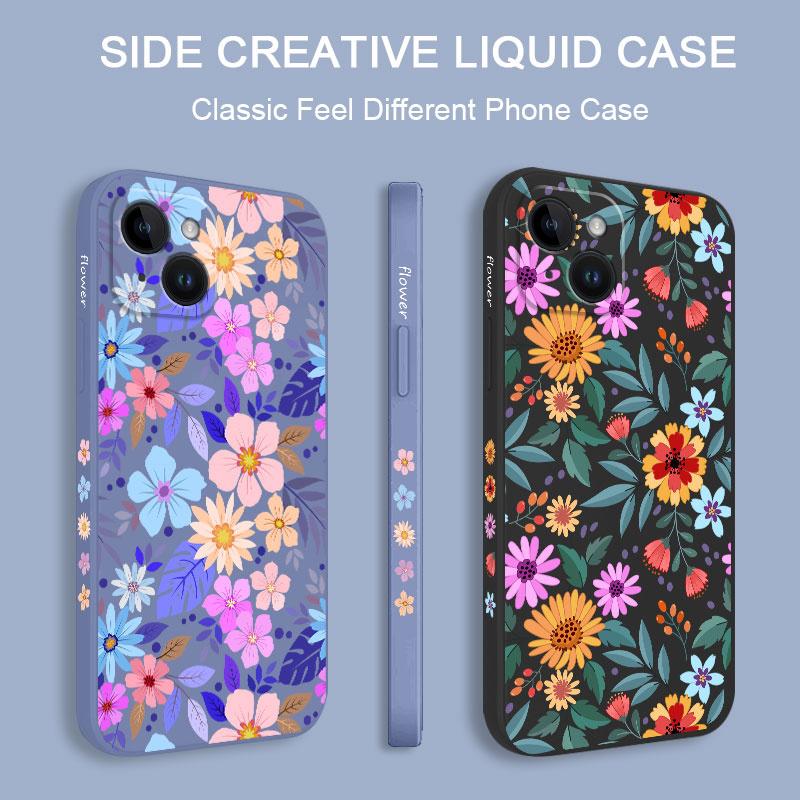 Showy Flowers Phone Case For iPhone 16 16e 15 14 13 12 11 Pro Max Mini X XR XS Plus Cover