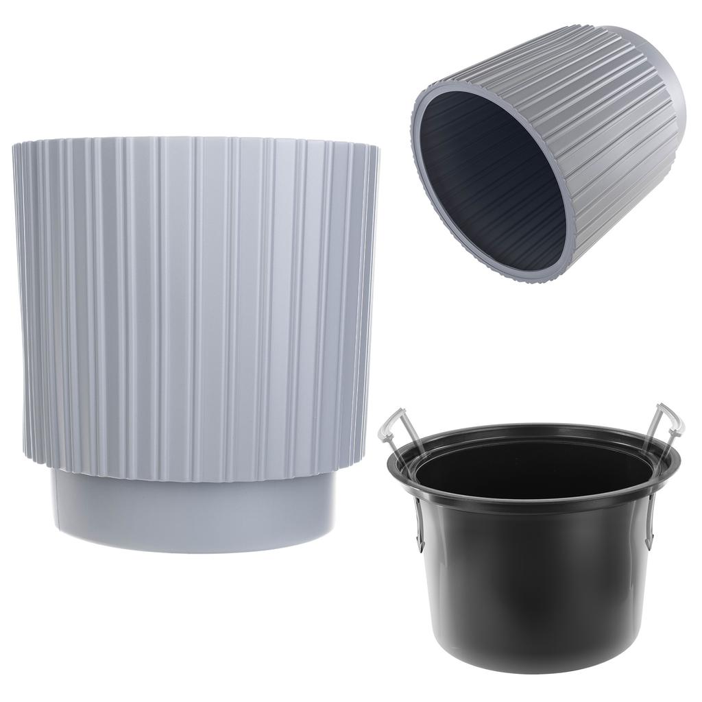 KADAX Doniczka Donica Na Kwiaty 30cm Osłonka Z Wkładem Kwietnik Plastikowa