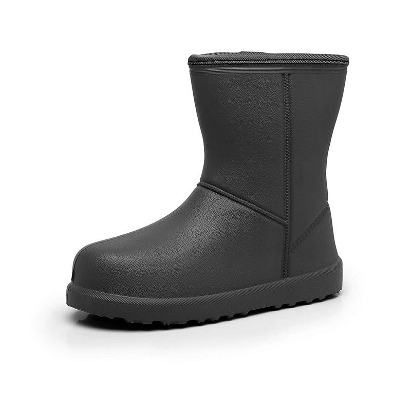 Women's Lightweight EVA Waterproof Non-Slip Cold-Proof Rain Boots with Velvet Lining
