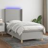 VidaXL Slatted Bed Base with Mattress and LED, Upholstered Bed, Single Bed, Adult Bed for Interior Bedroom, 3138693