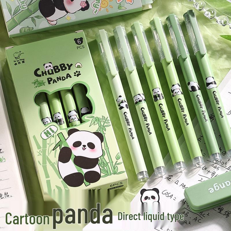 Kaba Bear Quick-Dry Cute Cartoon Black Pen for Exams and Smooth Writing