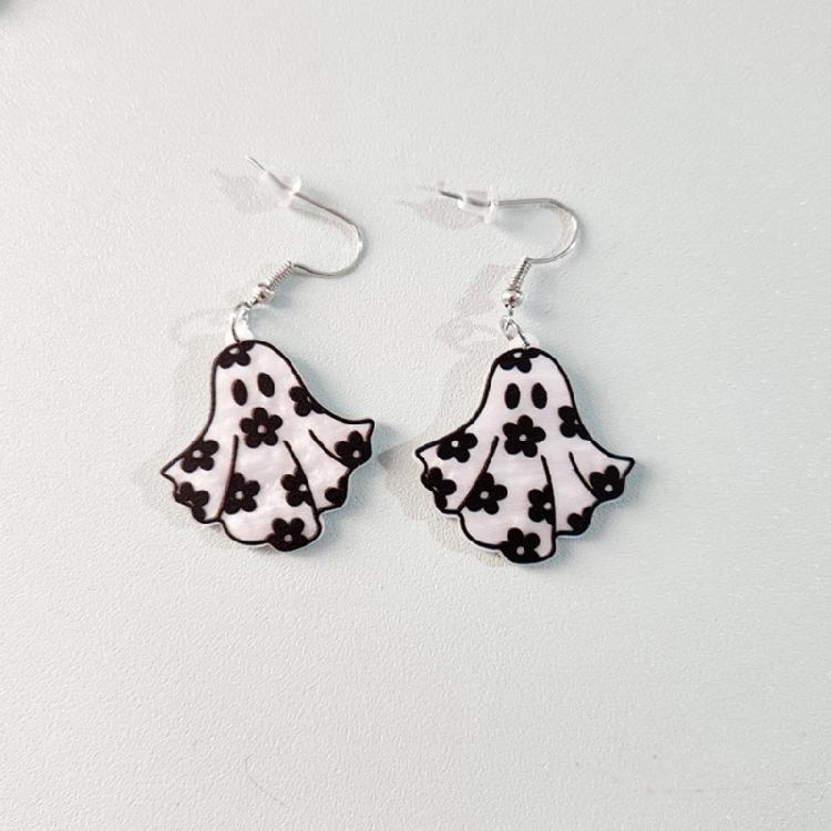 Halloween Ghost Pendant Earrings Jewelry Creative Handmade Drop Dangle Earri