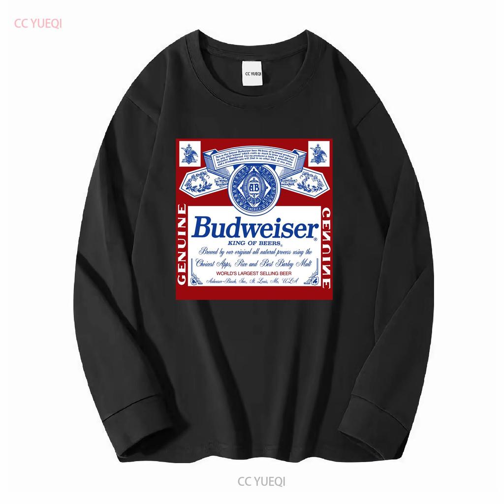 Officially Licensed Budweiser T Shirt Vintage Washed Designer Clothes Streetwear Casual Unisex Breathable Slightly Stretched