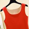 Autumn Winter DE Velvet Thermal Vest O-neck Sleeveless Tank Top Solid Color Seamless Warm Underwear Bottoming Tops