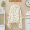 Infant Hooded Towel Gauze-Cotton Breathable Bathrobe Print Summer Sun-proof Cloak Bath Towel Gender Neutral Soft Towel
