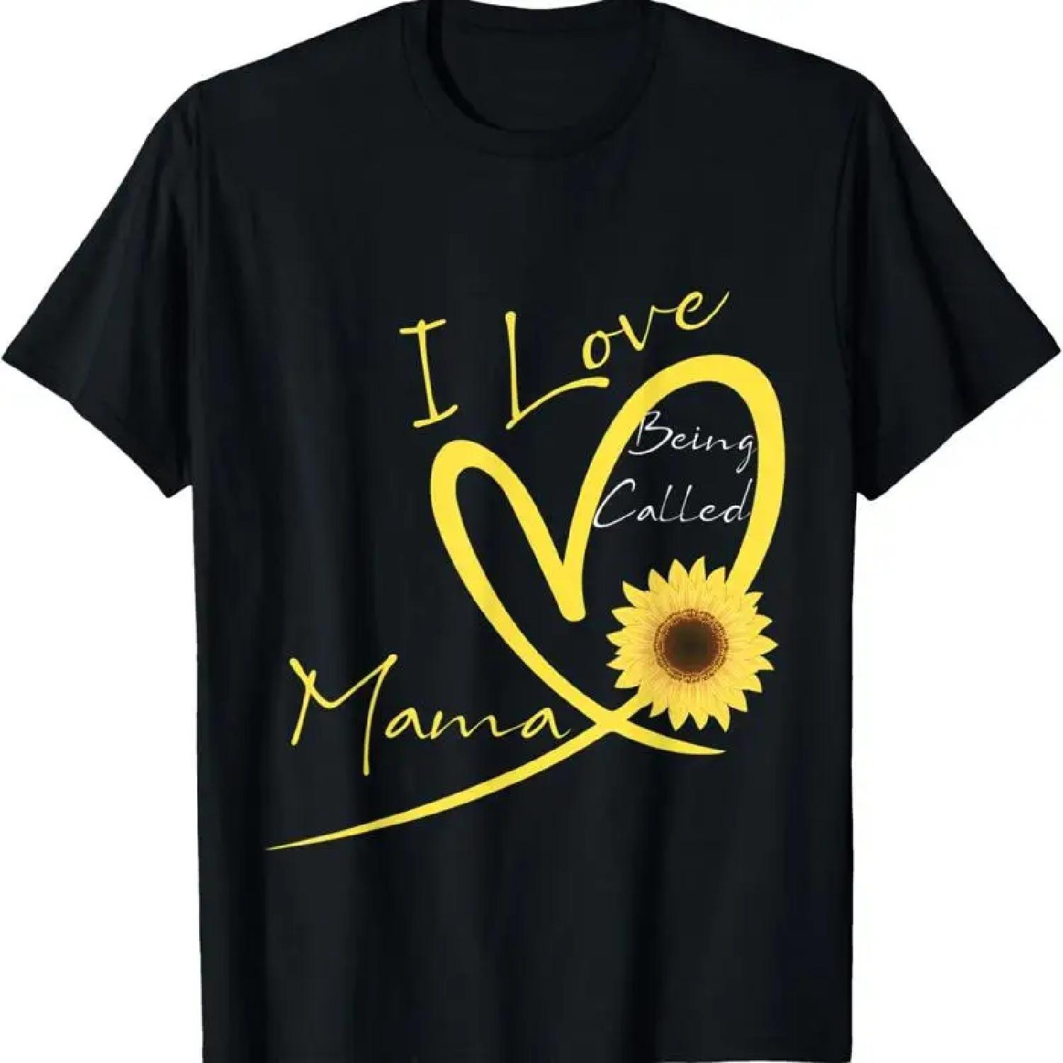 I Love Being Called Mama Sunflower Heart T Shirt XXXXXL разноцветный