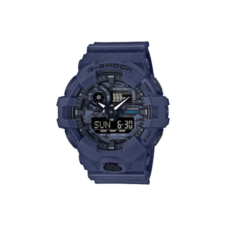 

Casio G-Shock Camouflage Fashion Sports Dual Display Quartz Watch Men watches Blue GA-700CA-2APR Regular Watch Box,Blue