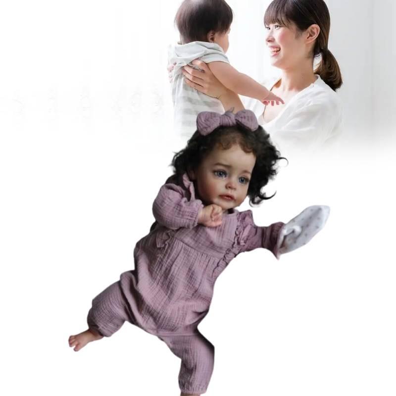 24in Lifelike Reborn Baby Dolls Suesue Silicone Cloth Toddler Girl Soothing Doll