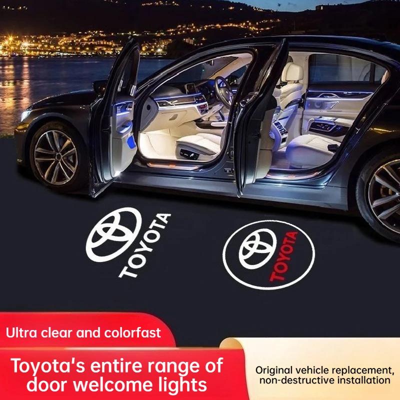 For Toyota sticker LED Car Door Welcome Light Logo Projector Lamp Laser Lamp Ghost Shadow Door Projection Light