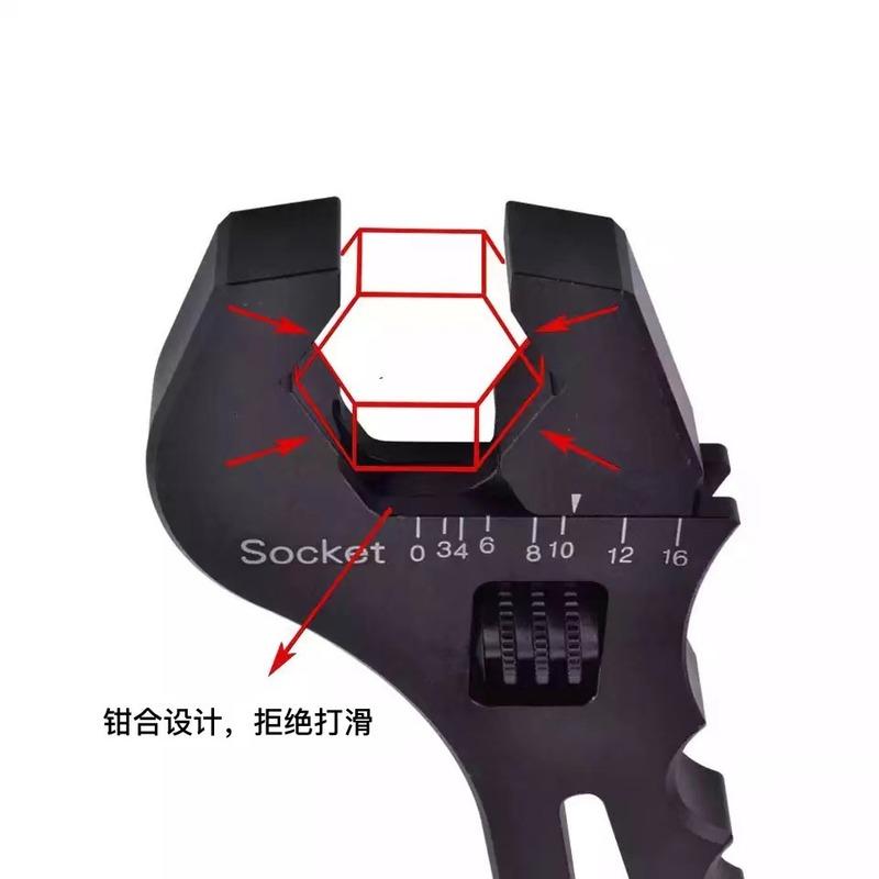 Automotive AN Aluminum Wrench Hose Fitting Tool Hose Connector Adjustable Wrench Spanner Fitting Tools Aluminum Alloy 3AN-16AN