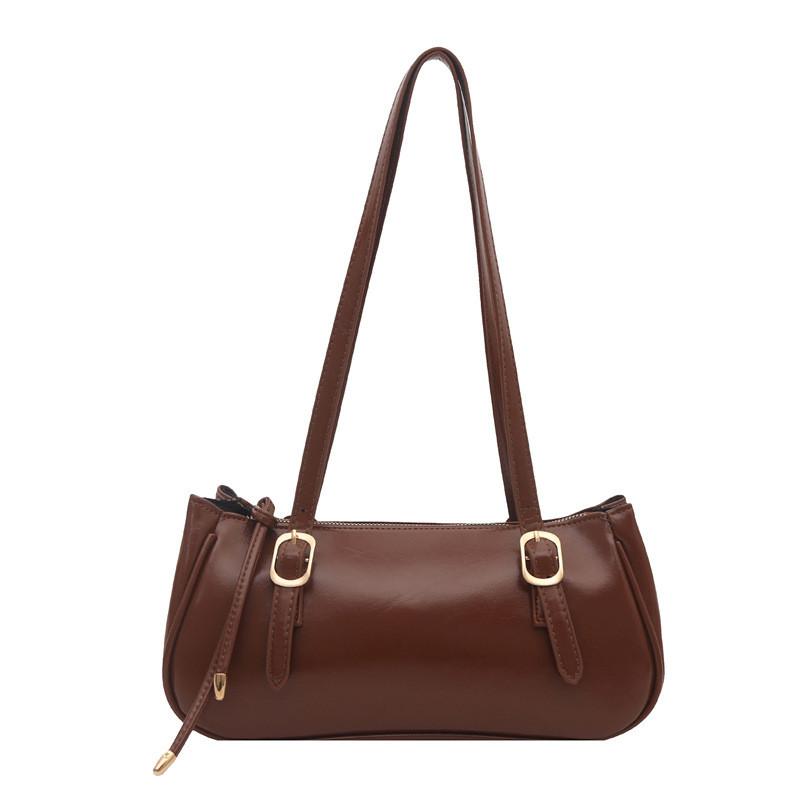 

Elegant Ladies Shoulder Bag Made Of Pu Material With Inner Phone Pocket For Work And Casual коричневий