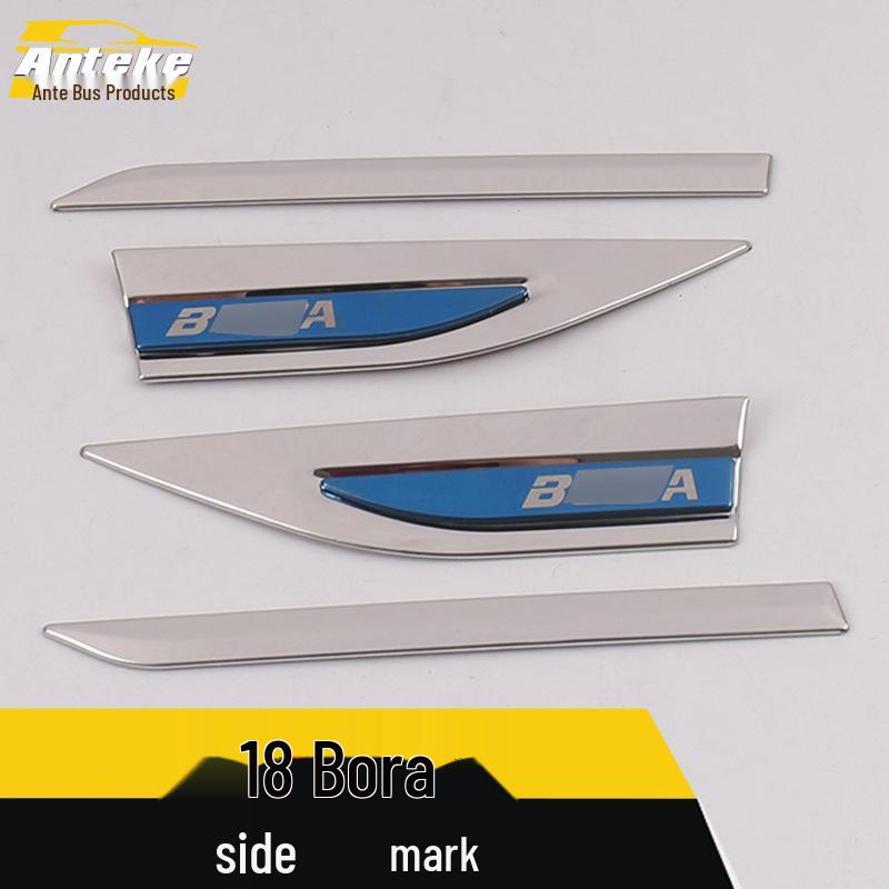 Bora Fender Side Marker Stainless Steel Trim & Sequins (18 Pieces)