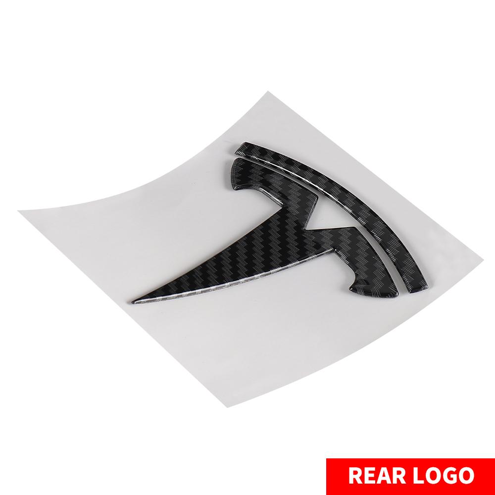ANA1 3D ABS Car Front Head Hood Emblem Rear Trunk Badge Sticker For Tesla Model 3 Model Y Replacement Decoration Decals Accessories