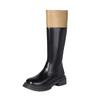 Inner height increase 2025 new autumn and winter new color matching boots thick sole but knee high boots long boots knight boots women
